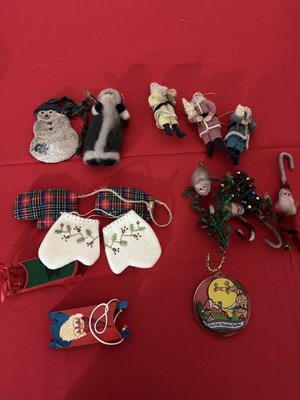 Vintage Christmas ornaments and figures collection - Image 1 of 11