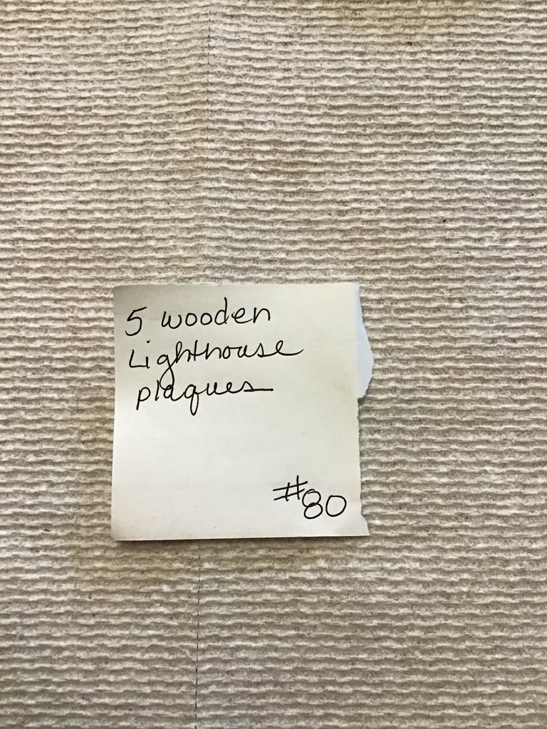 Five wooden lighthouse plaques - image 2 of 3