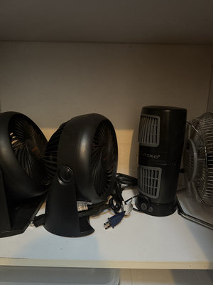 Black Desk Fans and a Compact Space Heater - Image 1 of 5