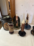 Assorted battery-operated candles with holders and decorative accents - thumbnail 2 of 6