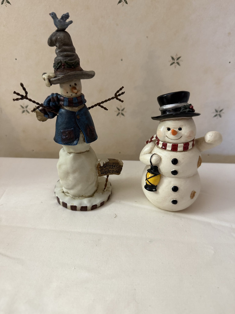 Snowman Figurines and Holiday Decor Set - image 5 of 9
