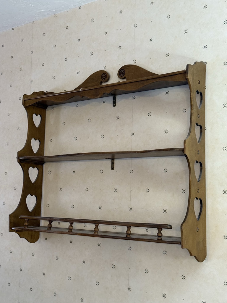 Hanging Wooden Heart Wall Shelf - image 3 of 7