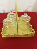 Avon Springtime Bunny Candle Holder with Floral Basket and Jar Set - thumbnail 6 of 8