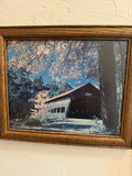 Framed artwork with handwritten note and labeled tag - thumbnail 2 of 6