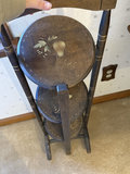 Vintage three-tier wooden stand with fruit motif - thumbnail 6 of 9
