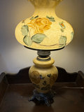 Vintage Double Floral Ceramic Table Lamp - thumbnail 2 of 7