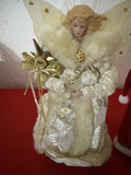 Christmas angel and Santa figurines with framed holiday artwork - thumbnail 3 of 8