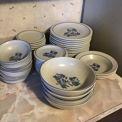 Pfaltzgraff Yorktowne blue floral dinnerware set - Image 1 of 3