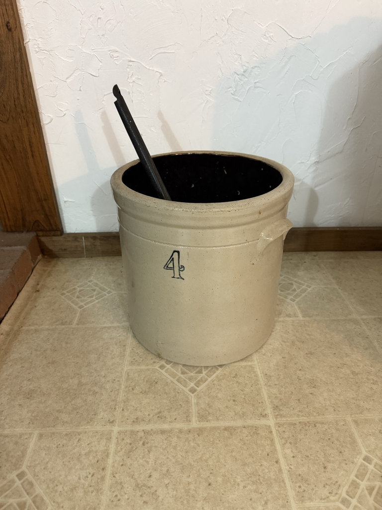 4-Gallon Stoneware Crock with Paddle - image 4 of 4