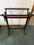 Wooden blanket rack with velvet quilts - thumbnail 1 of 6