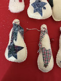 Vintage Fabric Snowman Christmas Ornaments - thumbnail 4 of 6