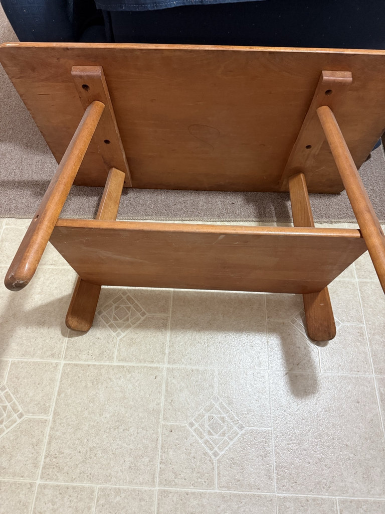 Rectangular wooden coffee table with lower shelf - image 3 of 5