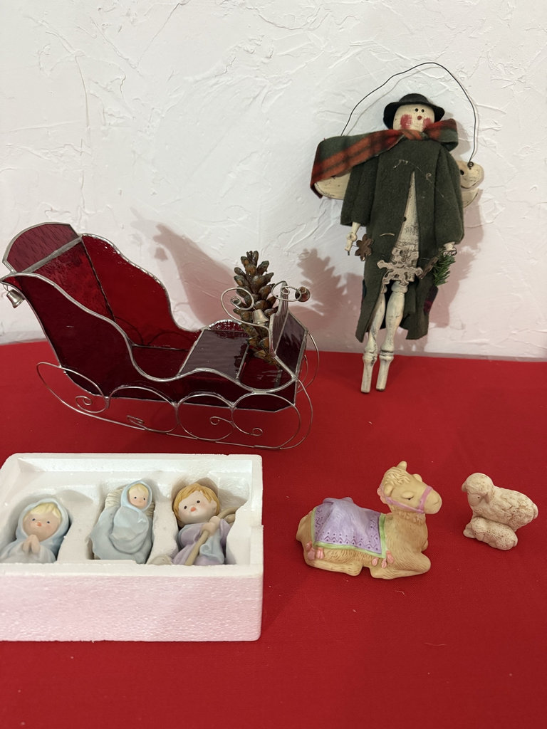 Nativity Figurines with Holiday Decor - image 1 of 7