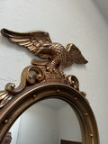 Ornate eagle-topped oval wall mirror - thumbnail 2 of 5
