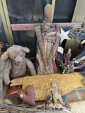Vintage American decor collection with handmade fabric dolls and rustic wall hangings - thumbnail 4 of 8