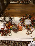 Halloween and Fall Wreaths with Candles and Decorative Gourds - thumbnail 1 of 3