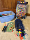 Arcade pinball, pick-up sticks, and LEGO-style building bricks - thumbnail 1 of 8