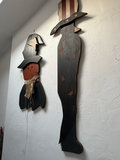 Pair of rustic wooden patriotic folk-art plaques - thumbnail 1 of 4