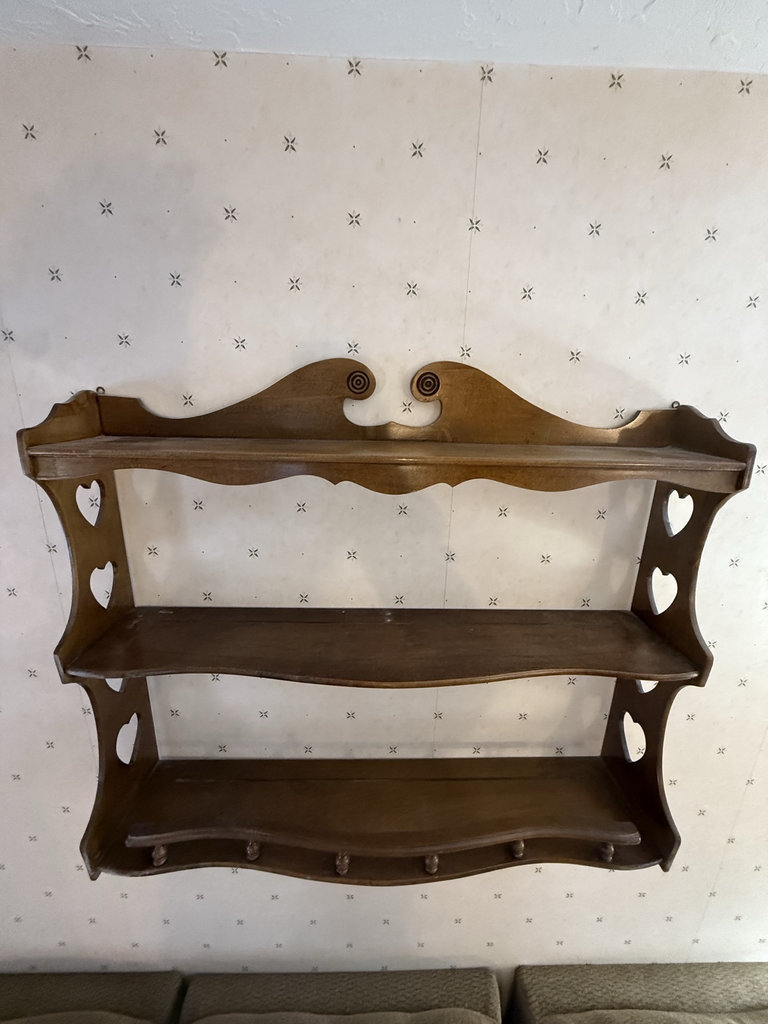 Hanging Wooden Heart Wall Shelf - image 5 of 7
