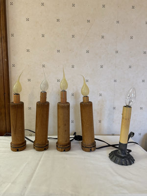 Five candle-style plug-in lamps - Image 1 of 6