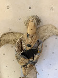 Vintage Patchwork Fabric Angel Wall Decor - thumbnail 2 of 5