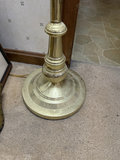 Standing brass floor lamp with pleated lampshade - thumbnail 4 of 6