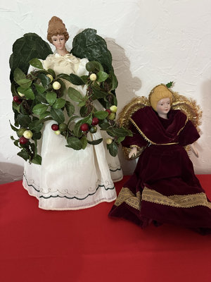 Two Christmas angel dolls (tree toppers) - Image 1 of 9
