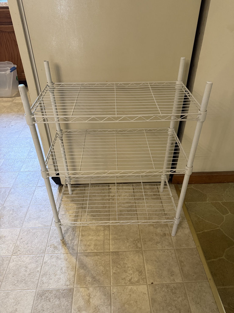White metal 3-shelf wire rack - image 1 of 5