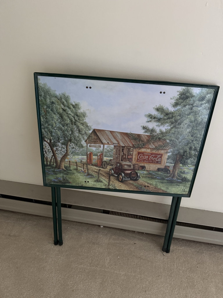 Framed Swan Artwork and Coca-Cola Truck Scene Painting - image 2 of 6