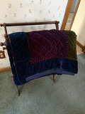Wooden blanket rack with velvet quilts - thumbnail 4 of 6