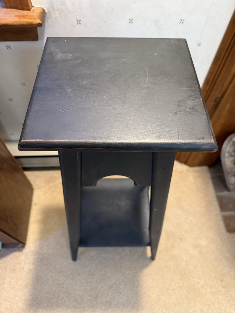 Small black wooden side table - image 4 of 7