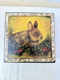 Vintage wooden boxes with bear and bunny illustrations - thumbnail 2 of 10