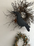 Twig wreath with crow silhouette and berry wreath - thumbnail 2 of 5