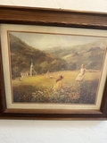 Framed artwork with handwritten note and labeled tag - thumbnail 1 of 6