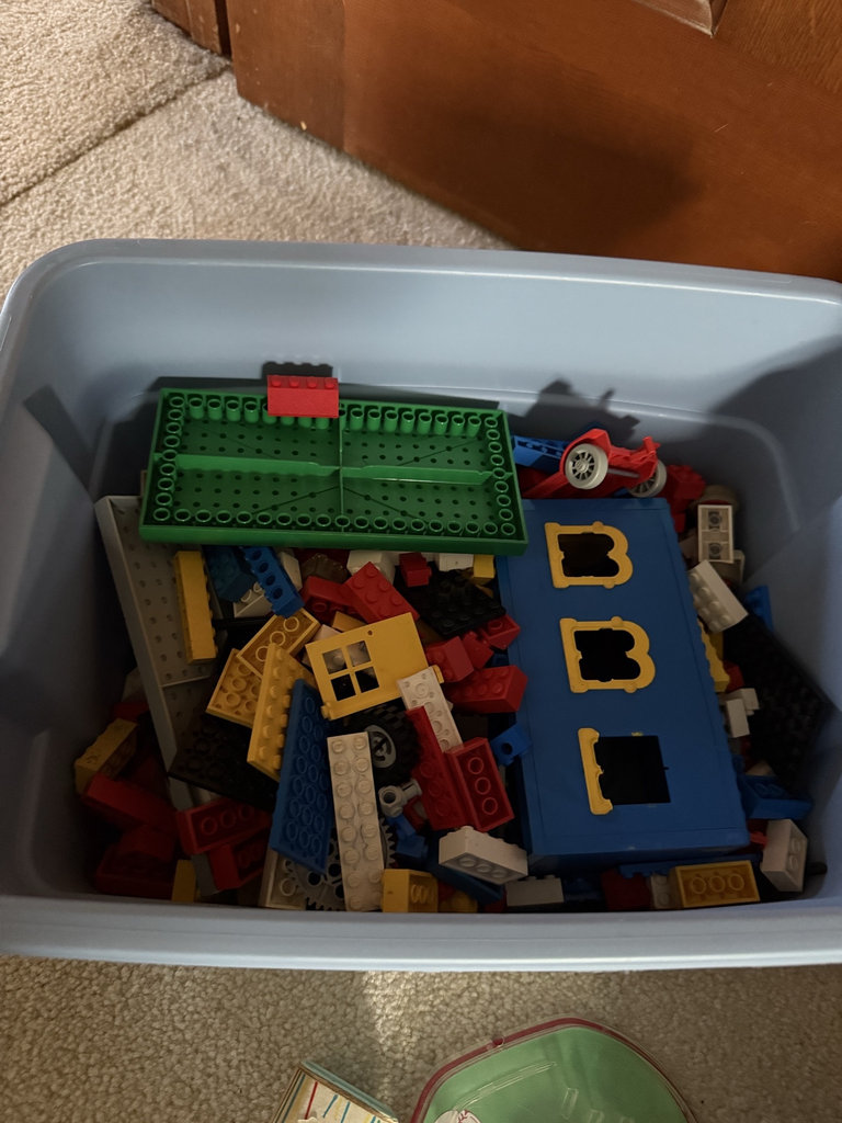 Arcade pinball, pick-up sticks, and LEGO-style building bricks - image 6 of 8