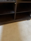 Dark wood entertainment console with Samsung TV - thumbnail 4 of 7