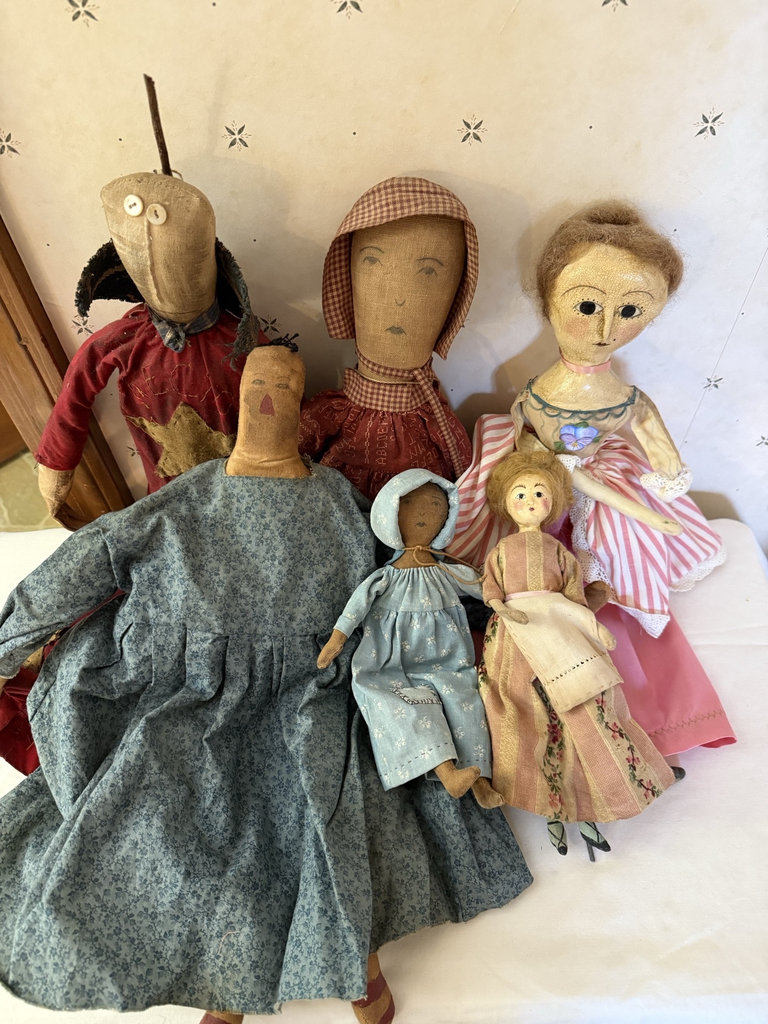 Six handmade vintage cloth dolls - image 2 of 7