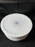 Set of 8 - Extra large vintage serving plates by Three Line Melamine Ware -Japan - thumbnail 2 of 7