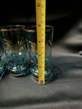 Set of 5 vintage blue glass cordials - thumbnail 4 of 4