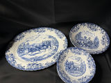Vintage collectible set of 9 pieces from the "Coaching Scenes" series by Johnson Brothers - thumbnail 1 of 10
