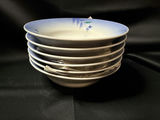Set of 6 decorative shallow bowls - made in Japan - thumbnail 1 of 5