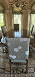 Wood Dining Table and Upholstered Dining Chairs - thumbnail 1 of 8