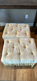 Pair of Tufted Upholstered Ottomans - thumbnail 1 of 7