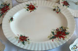 Vintage Holiday Floral Serving Platters, Tiered Stands, Bowls, and Candle Holders - thumbnail 8 of 12