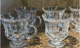 Set of Clear Glass Pedestal Cups - thumbnail 2 of 5