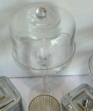 Glass Pedestal Display Stands, Canisters, Decorative Box, and Tumbler - thumbnail 6 of 8