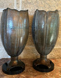 Pair of Decorative Metal Vases - thumbnail 2 of 6