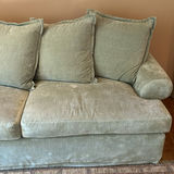 Light Gray Upholstered Sofa with Pillows - thumbnail 3 of 5