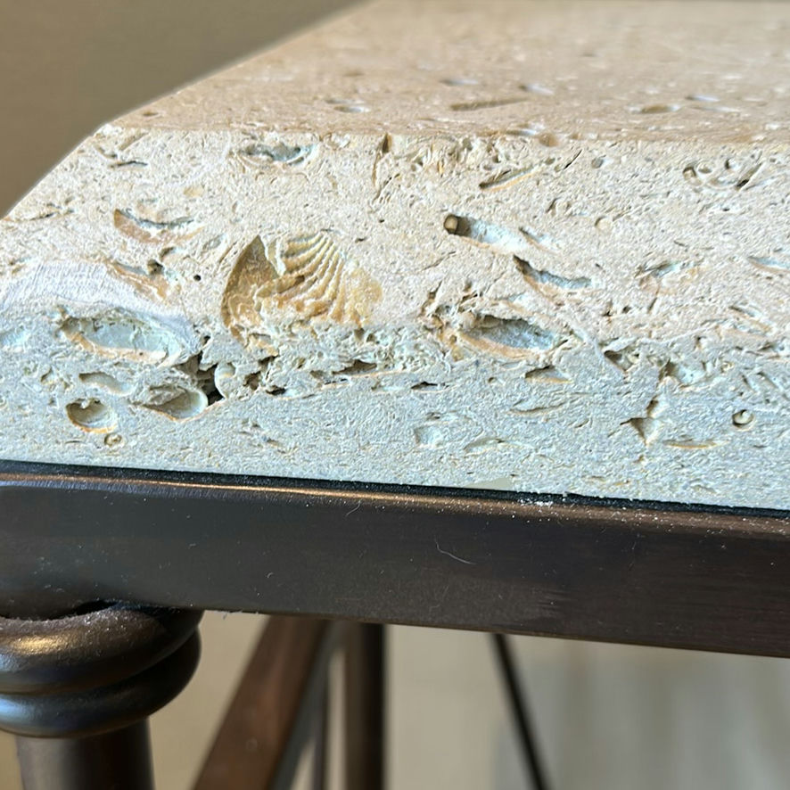 Metal Pedestal Plant Stand with Stone Top - image 6 of 11
