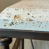 Metal Pedestal Plant Stand with Stone Top - thumbnail 6 of 11
